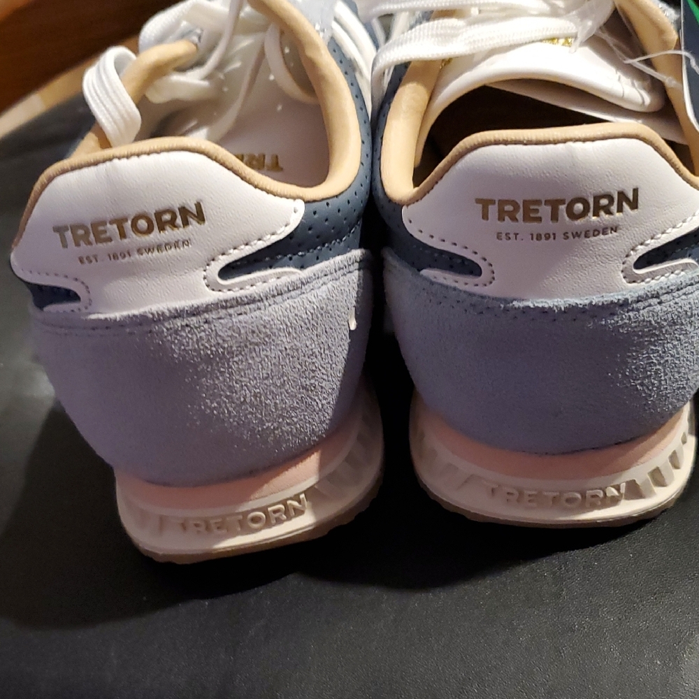 Tretorn Women's Athletic Shoes in Blue and White - Picture 3 of 5